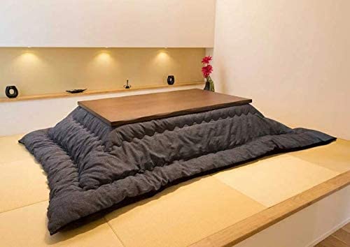 Large Luxury Kotatsu - Japanese Heated Table with 120V Electric Heater - Low Lying Dining and Work Desk - Futon Japan